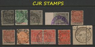Rhodesia 1892 Group To 2/ - (10 X Stamps) - Fine - Postmark Interest