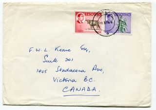 Lesotho Africa 1968 Unsealed Printed Rate Cover To Victoria Bc Canada -