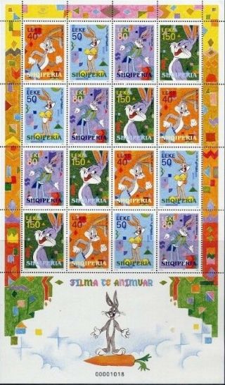 Albania 2004.  Animated Films,  Movies,  Cartoon - Bugs Bunny.  Sheet Mnh