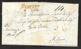 Italy Italia - 1842 Entire Letter - Tolmezzo To Milano