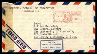 Mayfairstamps Guatemala 1953 Metered To Madison Wi Us Cover Wwb49153