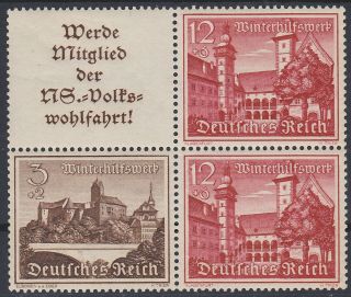 900) Deutsches Reich - Zusammendrucke - Se - Tenant - Whw 1939 Mi W 140 Mnh
