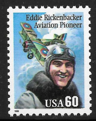 U.  S.  Scott 2998 60c Eddie Rickenbacker Stamp Mnh Og Xf -