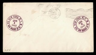 DR WHO 1948 USS REINA MERCEDES NAVAL SHIP HAND COLORED YEAR CACHET e71324 2