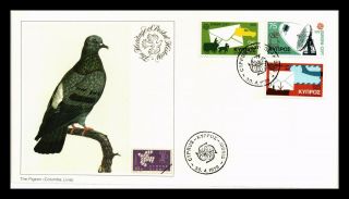 Dr Jim Stamps Pigeon Europa Cept First Day Issue Combo Cyprus Legal Size Cover