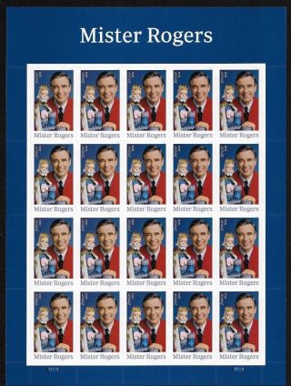 Us Celebrity 2018 Scott 5274 Mr Rogers King Friday 13th - 20 Forever Stamp Sheet