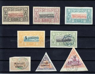 Somalia Cote Des Somalis 1894 - 1902 8 Stamps Incl Yuvert 32,  33