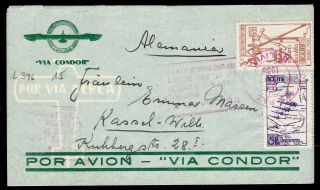 Bolivia 1938 Airmail Cover W/stamps From Bolivia (2.  10.  38) To Germany