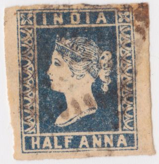 India 1854 - Half Anna Huge Margin Qv