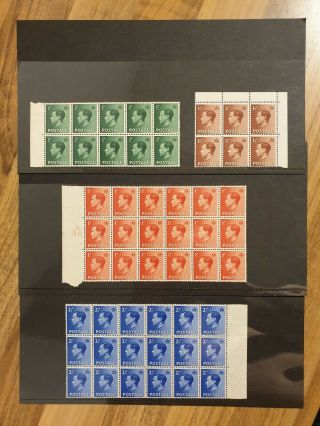 Gb Stamps Keviii Set Of 4 In Blocks Mnh