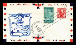 Dr Jim Stamps Us Airmail First Flight Am 1 Washington Dc Chicago Cover