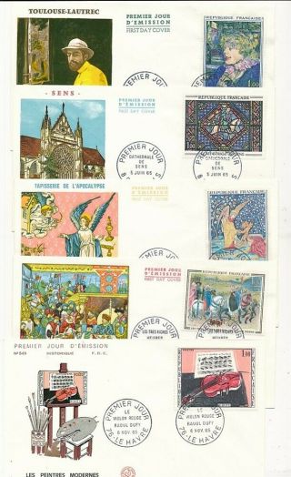 D280061 Paintings Art 1965 Set Of Fdc 