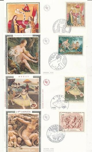 D280056 Paintings Art Nudes 1970 Set Of Fdc 