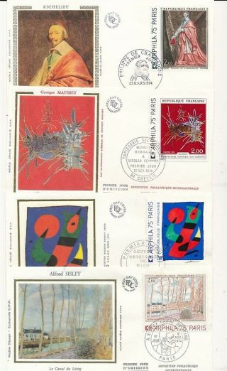 D280052 Paintings Art 1974 Set Of Fdc 