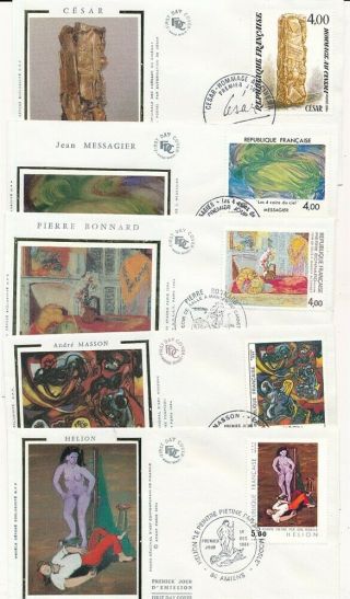 D280042 Paintings Art Nudes 1984 Set Of Fdc 