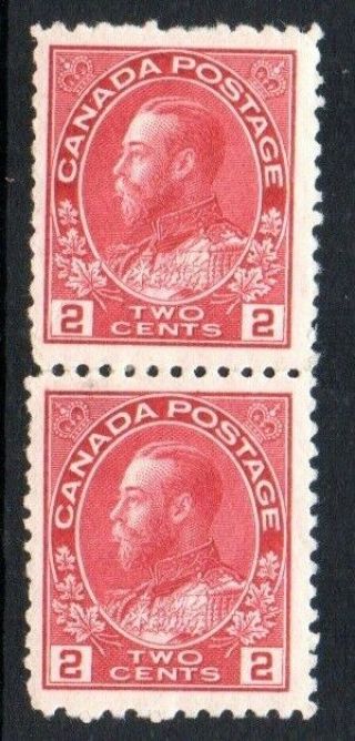 Canada: 1911 Kgv 2c.  Pair Sg 202