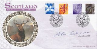 (28574) Gb Scotland Benham Fdc Blcs159b Alex Salmond Msp Signed Glencoe 1999