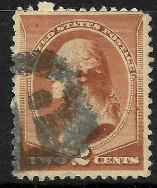 Fancy Cancel " Negative Letter P " Son 2 Cent 210 Banknote 1883 Us Stamp 84c25