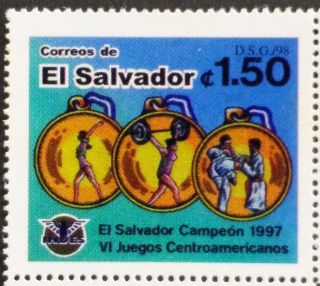 El Salvador 1998 Mnh Sc 1483 - 84 - 86 Sports,  6th Central American Games