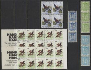 Zealand 404b - 404d Mnh Strips,  770a Block,  832 Booklets