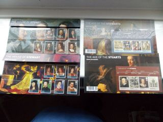 Stamp Presentation Pack Royal Mail X 4 Kings And Queens Stuart Stewarts