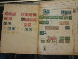 Early u.  s.  postage stamp lot with back of the book mostly on old pages 4