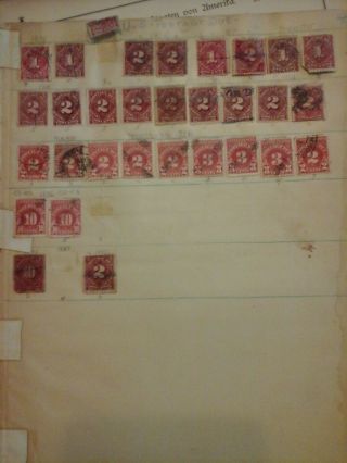 Early u.  s.  postage stamp lot with back of the book mostly on old pages 5