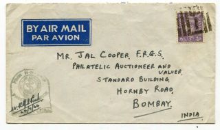 Uk Gb - Navy Wwii Overseas 1944 Airmail Censor Cover To India -