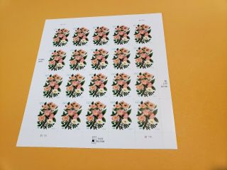 Sheet Scott 3837,  60c Stamp Garden Botanical Sheet Of 20 Mnh Og