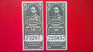 Canada 1930 15c And 20 Cents Revenue Stamps - Great Design