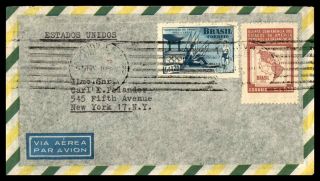 Mayfairstamps Brasil Air Mail To York Cover Wwb_40947