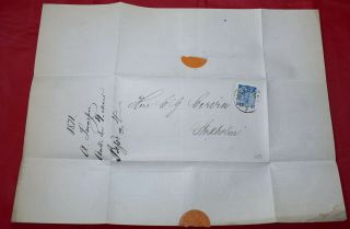 Mayfairstamps Sweden 1871 Jonkoping To Stockholm Folded Cover Wwb89925