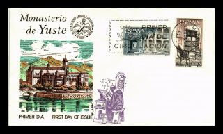 Dr Jim Stamps Monasteries First Day Issue Combo Scott 1324 - 25 Spain Cover