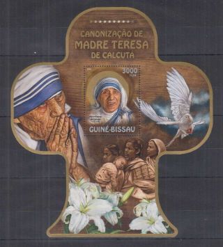 V289.  Guine - Bissau - Mnh - 2016 - Famous People - Mother Teresa - Bl