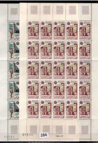 = 25x French Andorra - Mnh - Europa Cept 1979 - Architecture - Folded Sheets