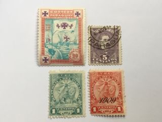 Old Stamps Paraguay X 4