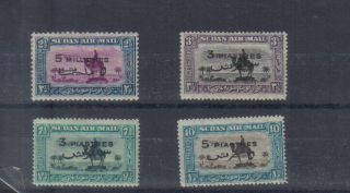 British Sudan 1938 Air Surcharges Set Very Lightly Mounted