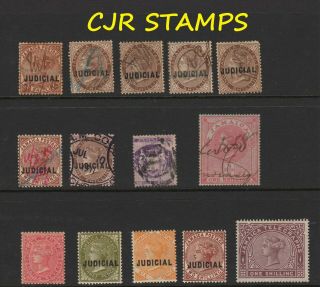 Jamaica Group Of 14 X Stamps (qv Era) - Fiscal Revenue Stamp Duty Used/mint