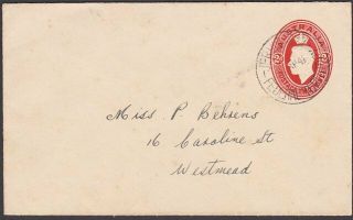 Australia 1941 2d Envelope - Jervis Bay / Federal Territory Cds. .  B415