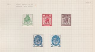 Gb Stamps King George V 1929 Upu Low Values Shades Mounted On Page