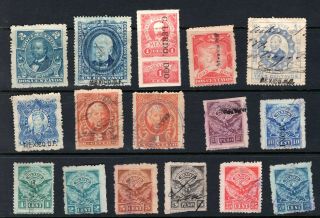 Very Old Mexico Stamp Lot: Revenue,  Up To 5 Pesos