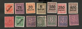 Germany - 14 Used/mh Old Stamps - Dienstmarke (84)