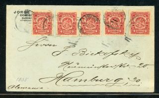 Mexico Postal History: Lot 1 1905 20c Franking Durango - Hamburg $$$