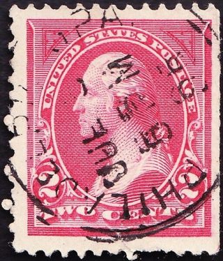 Us - 1894 - 2 Cents Carmine George Washington Type 1 Bureau Issue 250 Fine - Vf