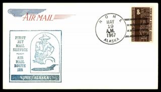 Mayfairstamps First Flight 1967 Alaska Nome Am 128 To Anchorage Cover Wwb70257