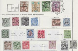 18 Malta Stamps From Quality Old Album 1860 - 1922