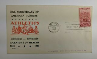 1948 Scott 979 Fdc Cincinnati Ohio American Turners A Century Of Health Cachet