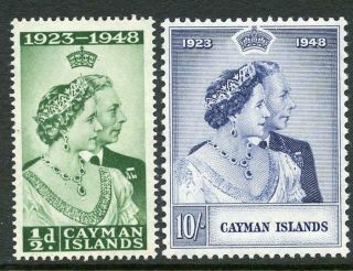 Cayman Islands 1948 Silver Wedding Set Sg129/30 Mnh