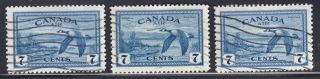 Canada: C9 7c Goose Airmail,  (x15) Plate Scratch Variety (UL) LOT F - VF 2