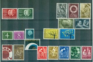N62 Netherlands All Stamps Of The Year 1962 In Complete Sets Very Fine Mnh